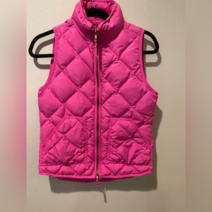 Bright Pink JCrew Quilter Puffer Vest